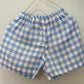 SHORTS BAMBINO IN LINO QUADRO AZZURRO SHBIQDR AZZ SILVIA SCALMANA 