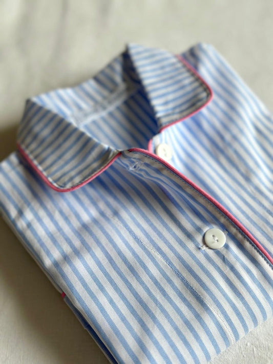 CHILDREN'S BLUE/STRAWBERRY STICK PAJAMAS