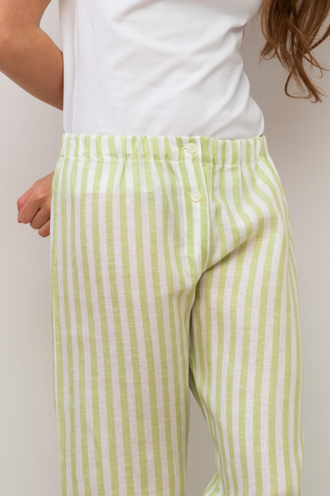 PANTALONI LINO TAGLIATELLA MELA PADIRIG VER SILVIA SCALMANA 