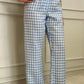 PANTALONI DONNA LINO QUADRO AZZURRO PADIQDR AZZ SILVIA SCALMANA 