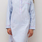 CAMICIA DA NOTTE MANICHE LUNGHE BASTONCINO AZZURRO PROFILO FRAGOLA NLDPBAS AZZFRG SILVIA SCALMANA 