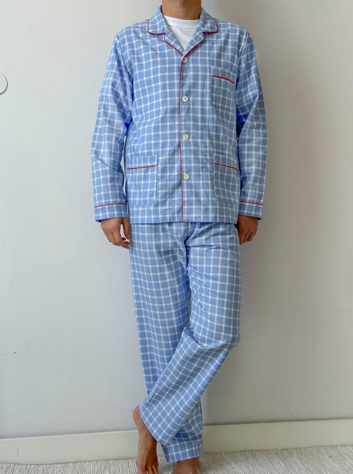 COMPLETO UOMO FINESTRATO FONDO AZZURRO COUFFIN AZZROS SILVIA SCALMANA 