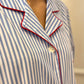 PIGIAMA DONNA BASTONCINO AZZURRO PROFILO ROSSO