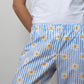 PANTALONI DONNA RIGA AZZURRA STAMPA MARGHERITE PADPSTA MARGHE SILVIA SCALMANA 
