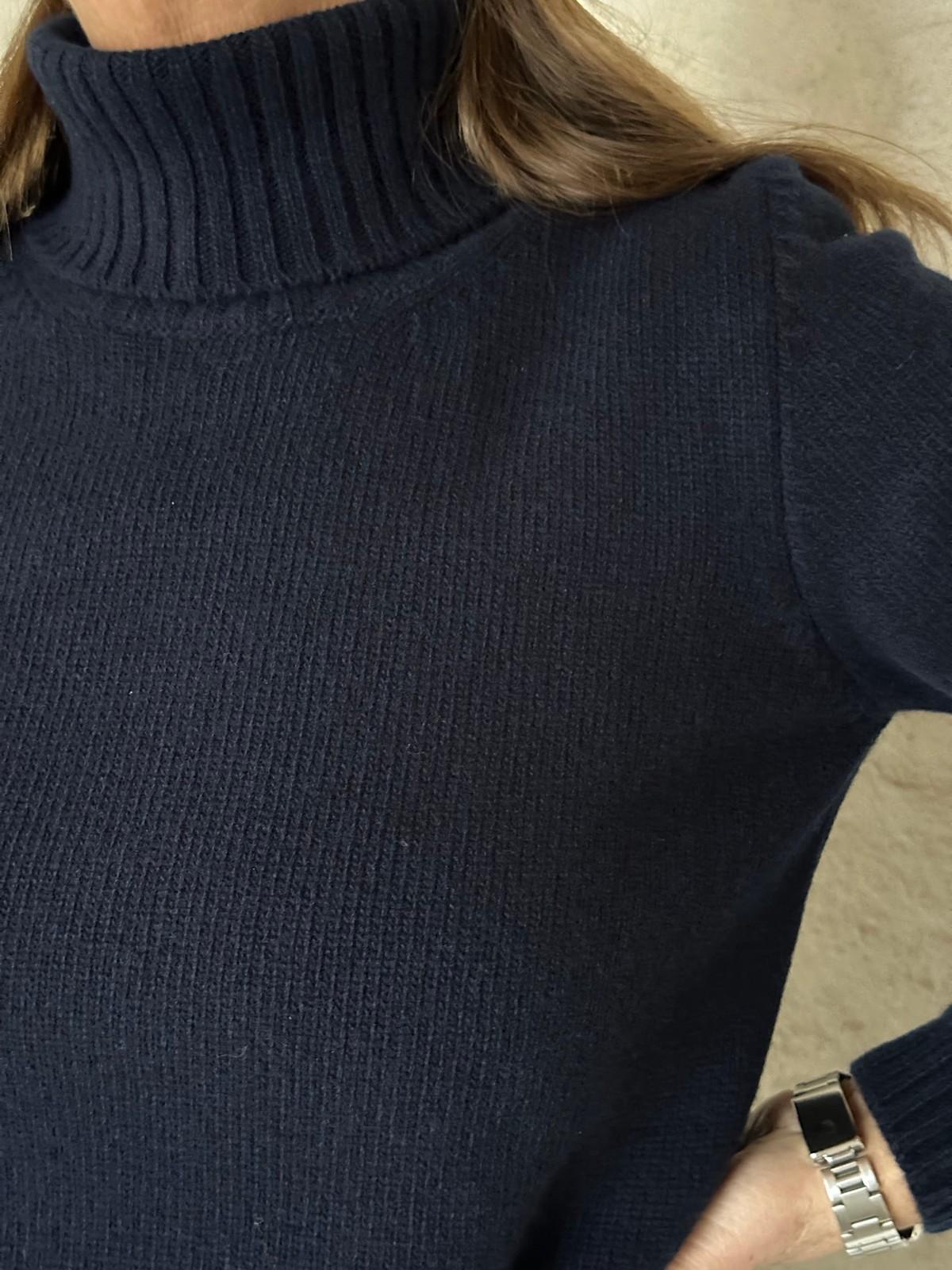 GOLF COLLO ALTO DONNA BLU CALT BLU SILVIA SCALMANA 