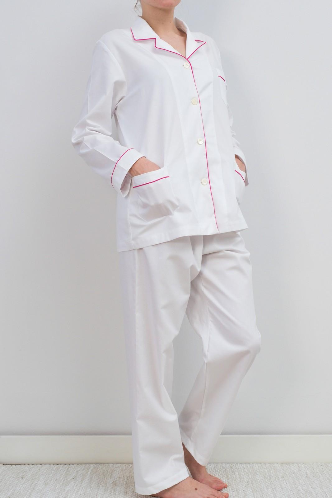 COMPLETO DONNA OXFORD BIANCO PROFILO LAMPONE CODOUNI BIALAM SILVIA SCALMANA 