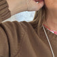 GIROCOLLO DONNA IN COTONE MARRONE
