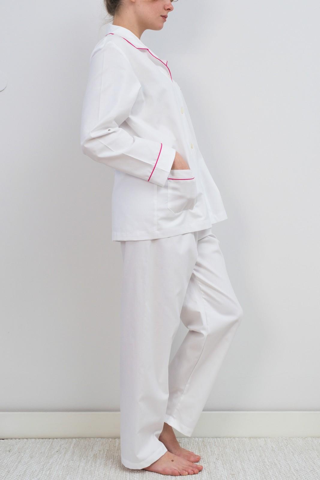 COMPLETO DONNA OXFORD BIANCO PROFILO LAMPONE CODOUNI BIALAM SILVIA SCALMANA 