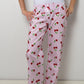PANTALONI DONNA RIGA FRAGOLA STAMPA CILIEGIA PADPSTA GILIEGIA SILVIA SCALMANA 