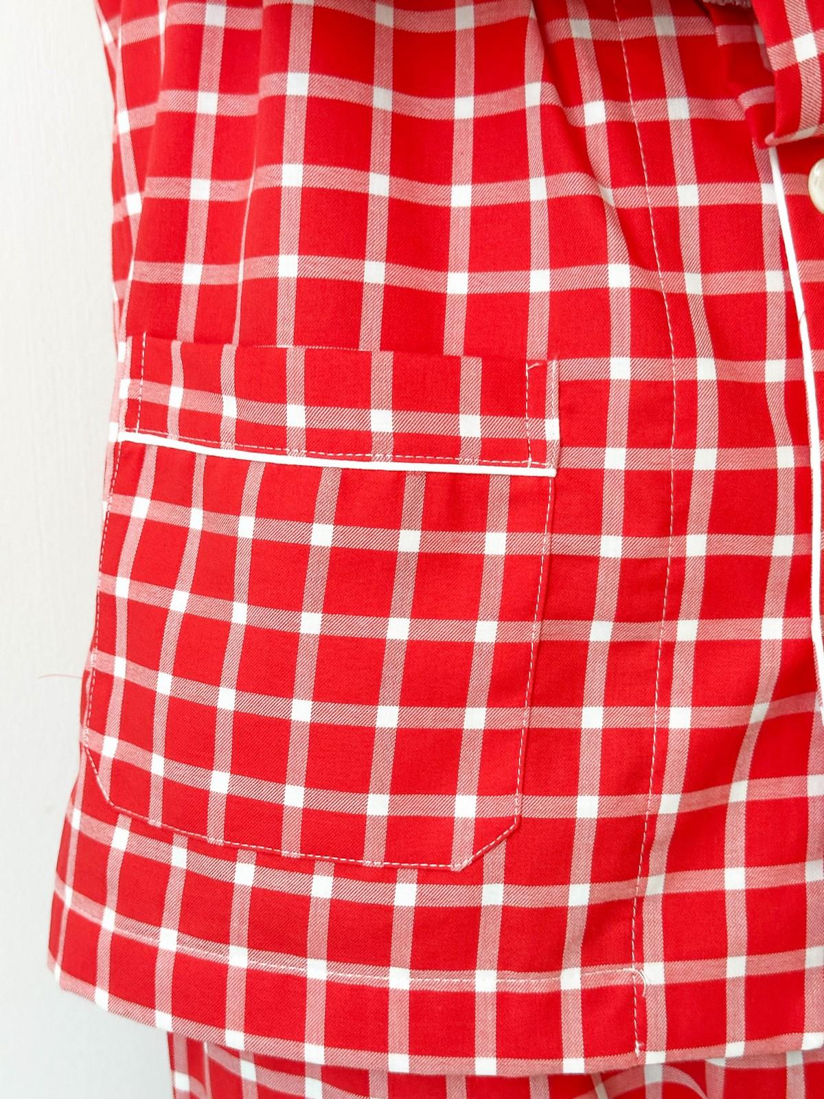 COMPLETO UOMO FINESTRATO FONDO ROSSO COUFFIN ROSLAT SILVIA SCALMANA 