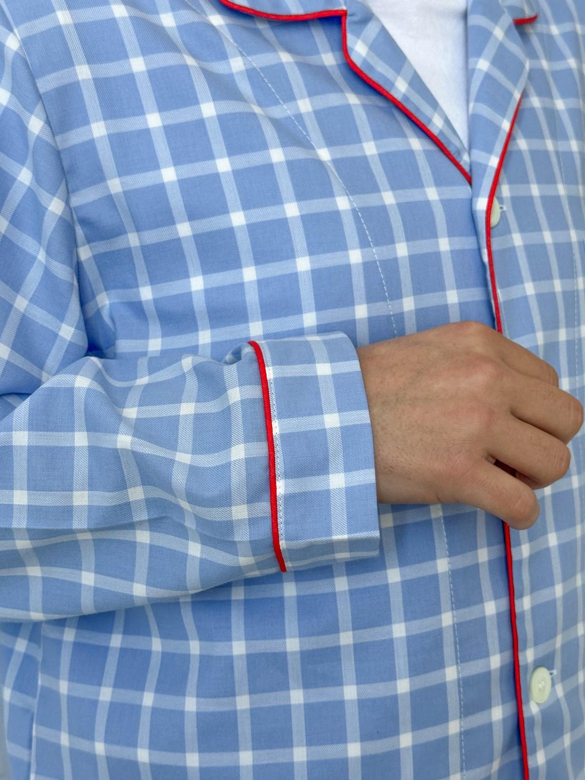 COMPLETO UOMO FINESTRATO FONDO AZZURRO COUFFIN AZZROS SILVIA SCALMANA 