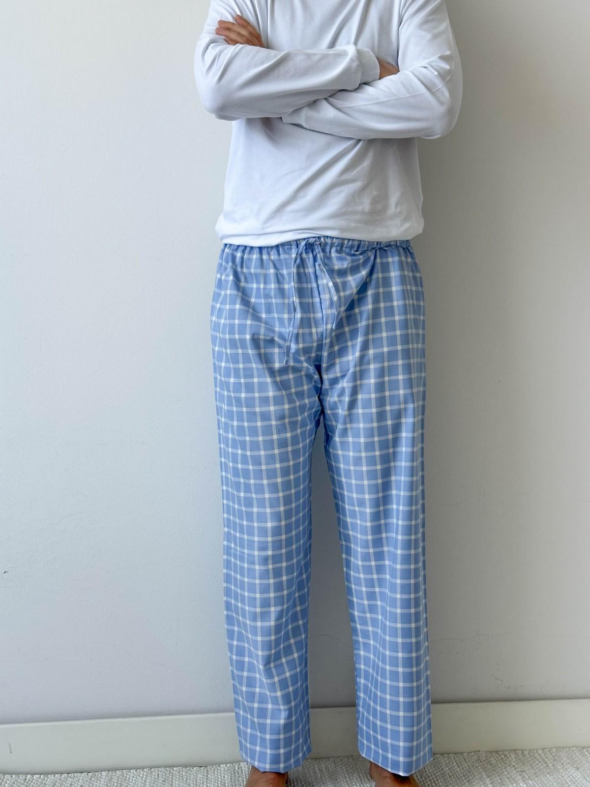 PANTALONI UOMO FINESTRATO FONDO AZZURRO PAUFFIN AZZ SILVIA SCALMANA 