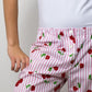 PANTALONI DONNA RIGA FRAGOLA STAMPA CILIEGIA PADPSTA GILIEGIA SILVIA SCALMANA 