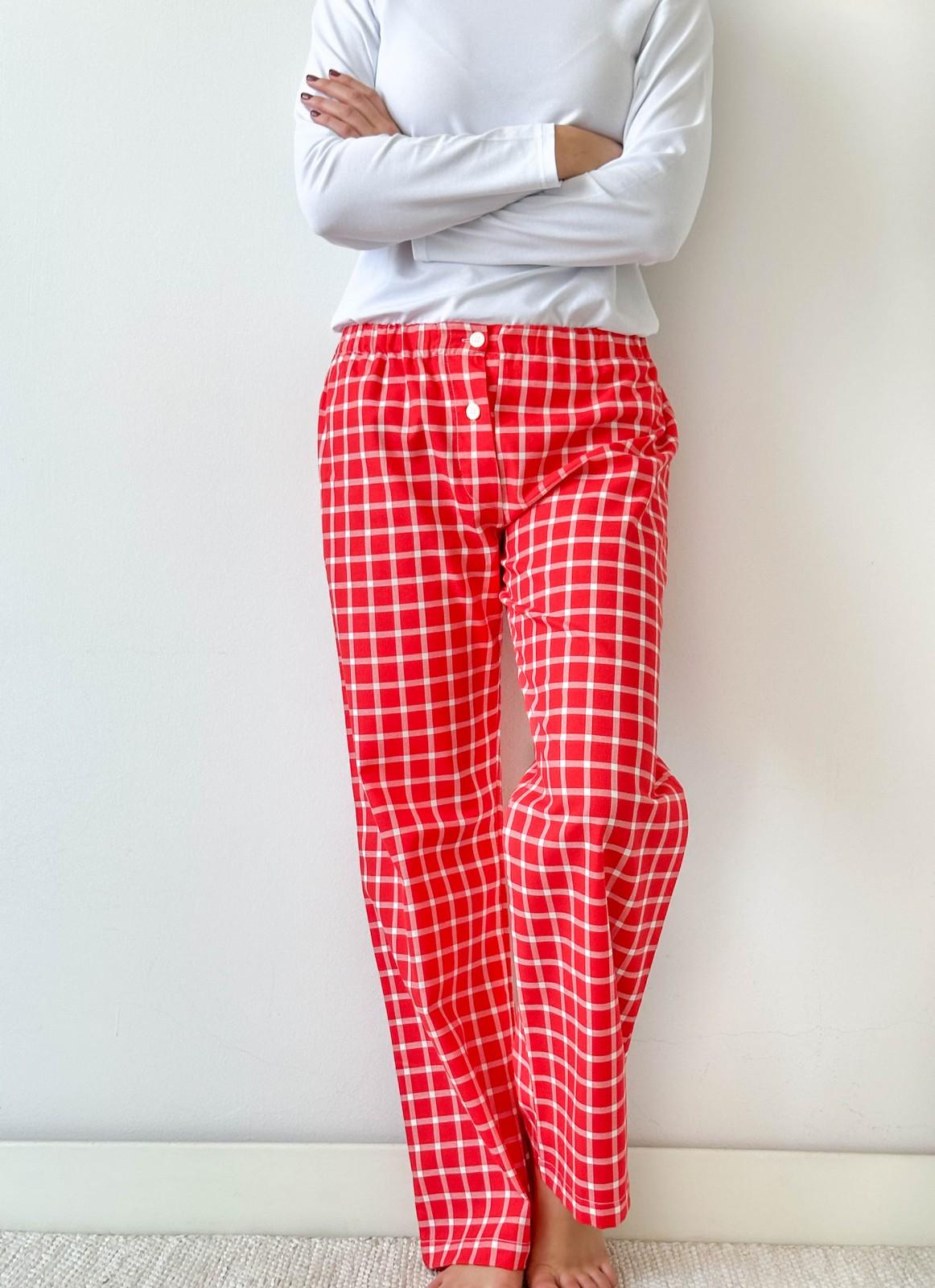 PANTALONI DONNA FINESTRATO FONDO ROSSO PADFFIN ROS SILVIA SCALMANA 