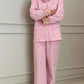 PIGIAMA DONNA RIGA FRAGOLA CON DETTAGLI BETSY FRAGOLA