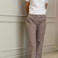 PANTALONI POPELINE QUADRO MARRONE PADPQDR MAR SILVIA SCALMANA 