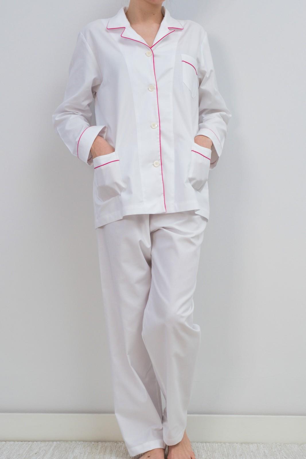 COMPLETO DONNA OXFORD BIANCO PROFILO LAMPONE CODOUNI BIALAM SILVIA SCALMANA 