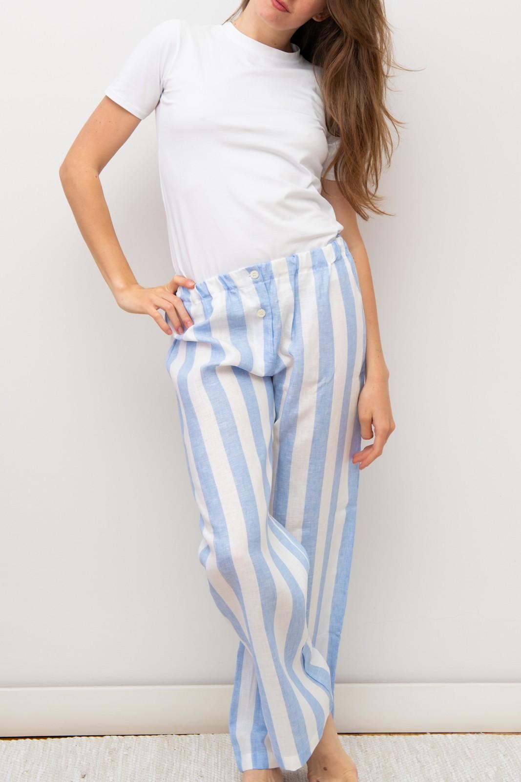 PANTALONI LINO PAPPARDELLA AZZURRA PADIPAP AZZ SILVIA SCALMANA 