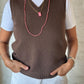 GILET DONNA LANA CACAO GILTD LCACAO SILVIA SCALMANA 