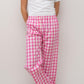 PANTALONI POPELINE DONNA QUADRONE FRAGOLA PADPQDR FRG SILVIA SCALMANA 