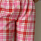 PANTALONI DONNA FLANELLA SCOZZESE FRAGOLA/ROSSO PDFL SCOZZFRAGOLAROSSO SILVIA SCALMANA 