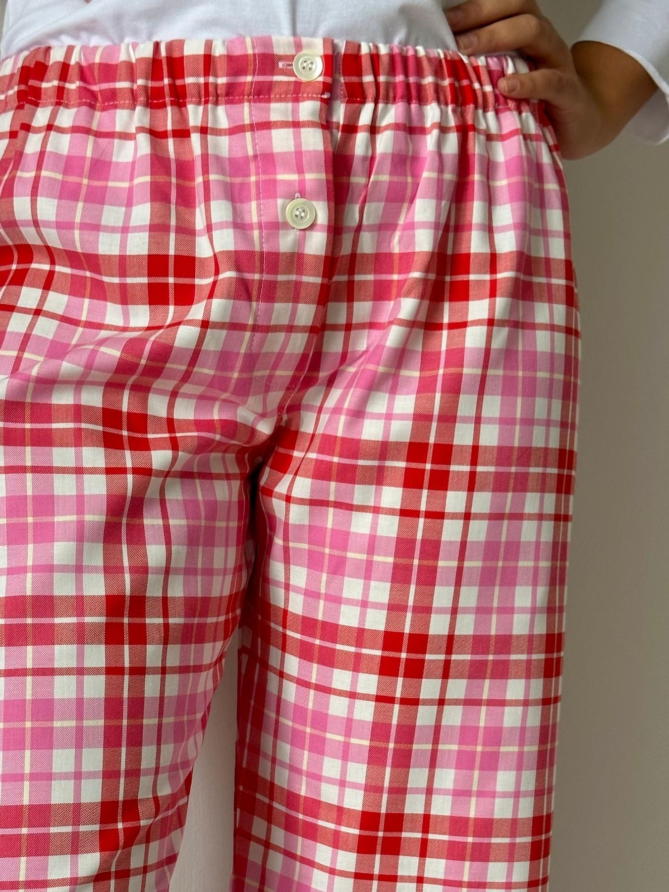 PANTALONI DONNA FLANELLA SCOZZESE FRAGOLA/ROSSO PDFL SCOZZFRAGOLAROSSO SILVIA SCALMANA 