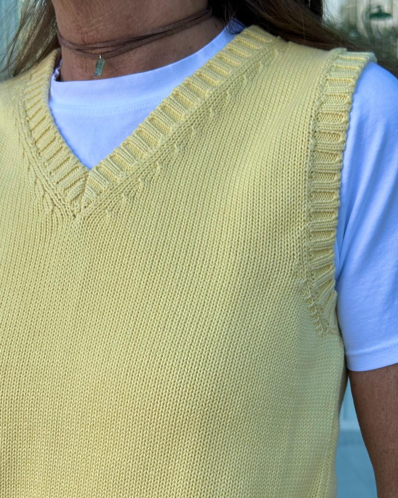 GILET COTONE DONNA GIALLO GILTDC GIALLO SILVIA SCALMANA 