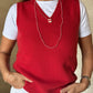 GILET DONNA LANA ROSSO GILTD LROSSO SILVIA SCALMANA 