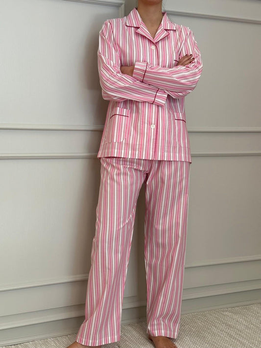 PIGIAMA DONNA RIGONE ROSA/ROSSO PROFILO ROSSO CODPRGO RSAROS SILVIA SCALMANA 