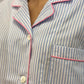 PIGIAMA DONNA BASTONCINO AZZURRO PROFILO FRAGOLA