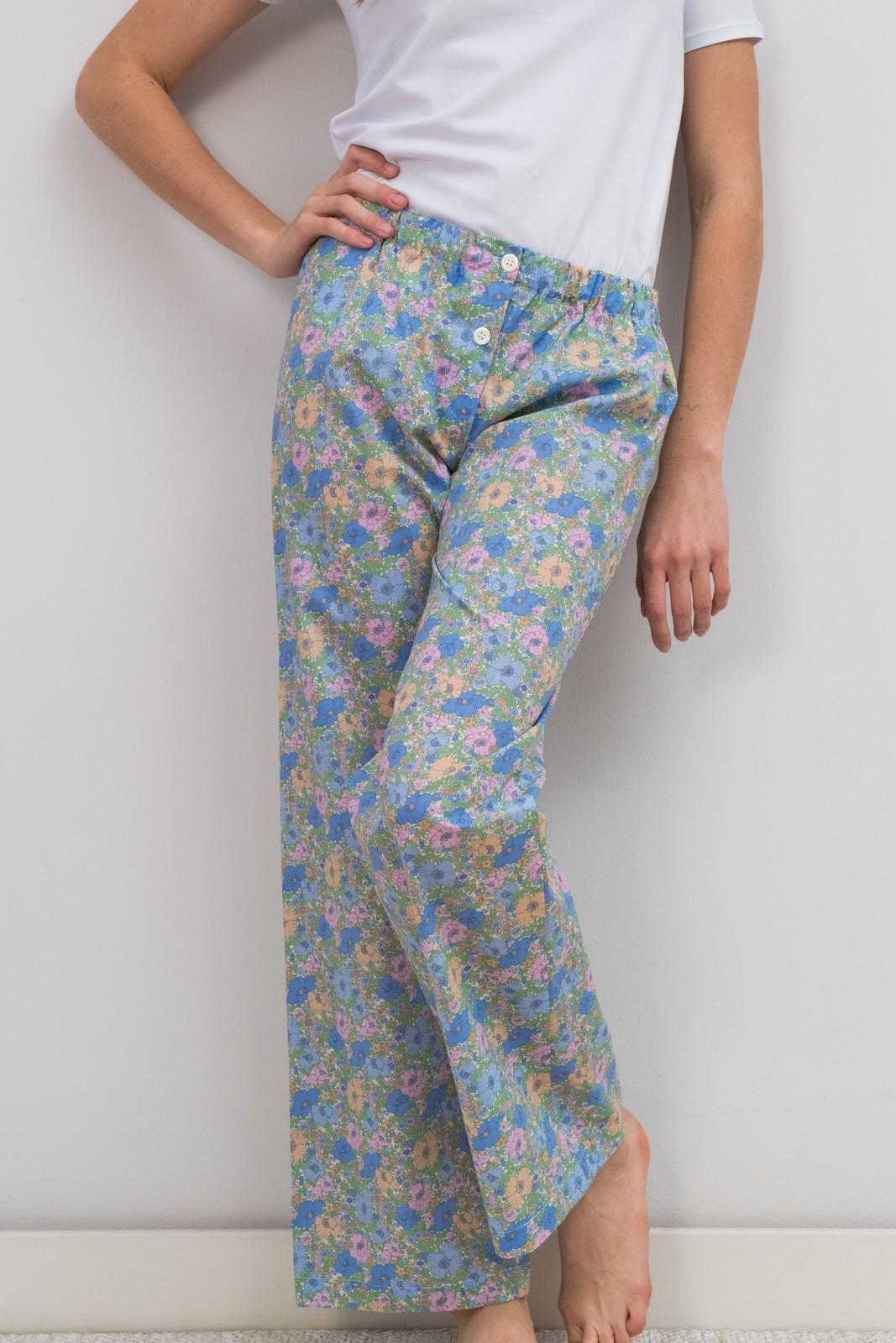 PANTALONI LIBERTY MEADOW SONG AZZURRO PADL MEADOWSONGAZZURRO SILVIA SCALMANA 