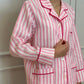 PIGIAMA DONNA IN LINO TAGLIATELLA FRAGOLA PROFILO FRAGOLA CODITAG FRGFRG SILVIA SCALMANA 